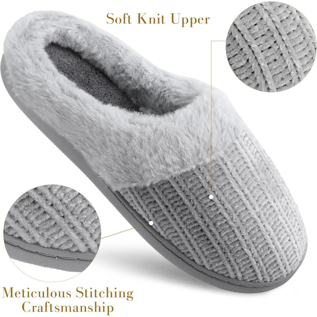 Women's Slippers Knitted A-grey
