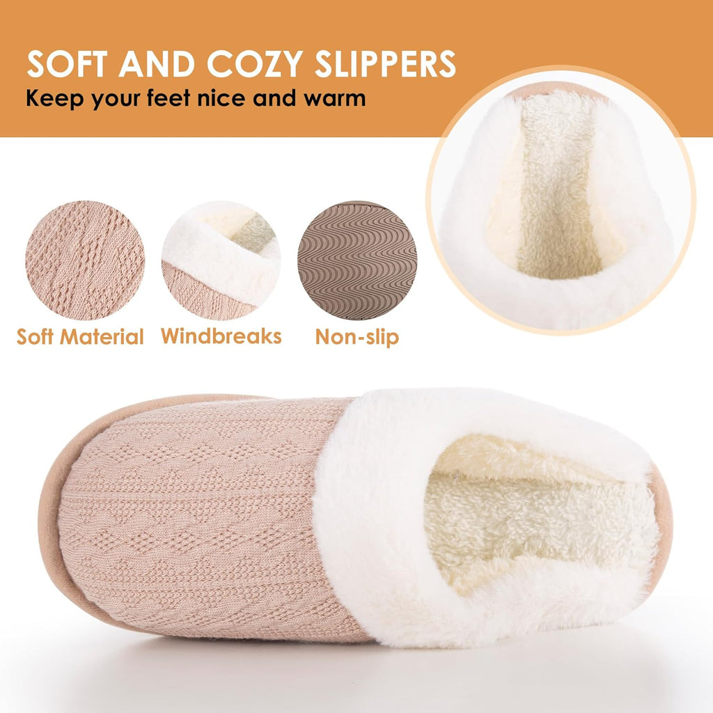 Women's Slippers Knit Coffee