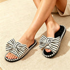 Women's Slippers Bow Black