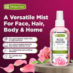 De La Cruz Pure Rose Water Body Mist,Rosewater Spray for Face, Skin & Hair,Toner & Rose Water for Hair Alcohol Free, Paraben Free 8 fl oz (1 Bottles)