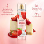 Bodycology Long-Lasting Fragrance Body Mist, Strawberry Cheesecake, 8 fl oz (Pack of 2)