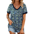 Geifa Womens T Shirts Short Sleeve V Neck Loose Casual Summer Tops 2026 with Pocket
