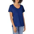 Hanes Women's Perfect-T V-neck T-shirt, Cotton Short Sleeve Tee for Women, 1 or 2-Pack