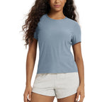 ODODOS Women's Short Sleeve Performance T-Shirts - Ultra Soft odSTRATUM Tech Crew Neck Tee UPF 50+ Essential Top