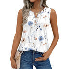 Women's Button Henley Tank Top Bf290