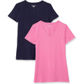 Amazon Essentials Women's Regular-Fit Short-Sleeve V-Neck T-Shirt, Multipacks