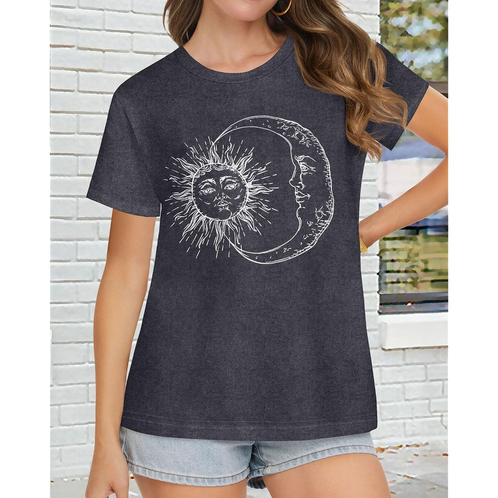 T Shirts for Women Summer Short Sleeve Crewneck Casual Cute Graphic Basic Tees Tops 2026