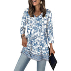 Women's Leggings Fit Plus Tunic Top Floral