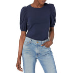 Amazon Essentials Women's Regular-Fit Twist Puff Sleeve Crewneck T-Shirt