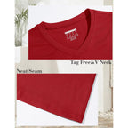 YUCOLEN Womens Shirts Cotton Summer Short Sleeve Tops V Neck Casual Basic Tee Breathable Soft Solid T-Shirt