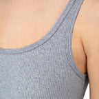 Women's Soft Cotton Ribbed Tank Top White/Black/Concrete