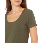 Amazon Essentials Women's Regular-Fit Short-Sleeve Scoop Neck T-Shirt, Summer Casual, Pack of 2