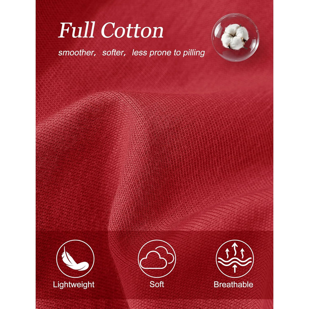 YUCOLEN Womens Shirts Cotton Summer Short Sleeve Tops V Neck Casual Basic Tee Breathable Soft Solid T-Shirt