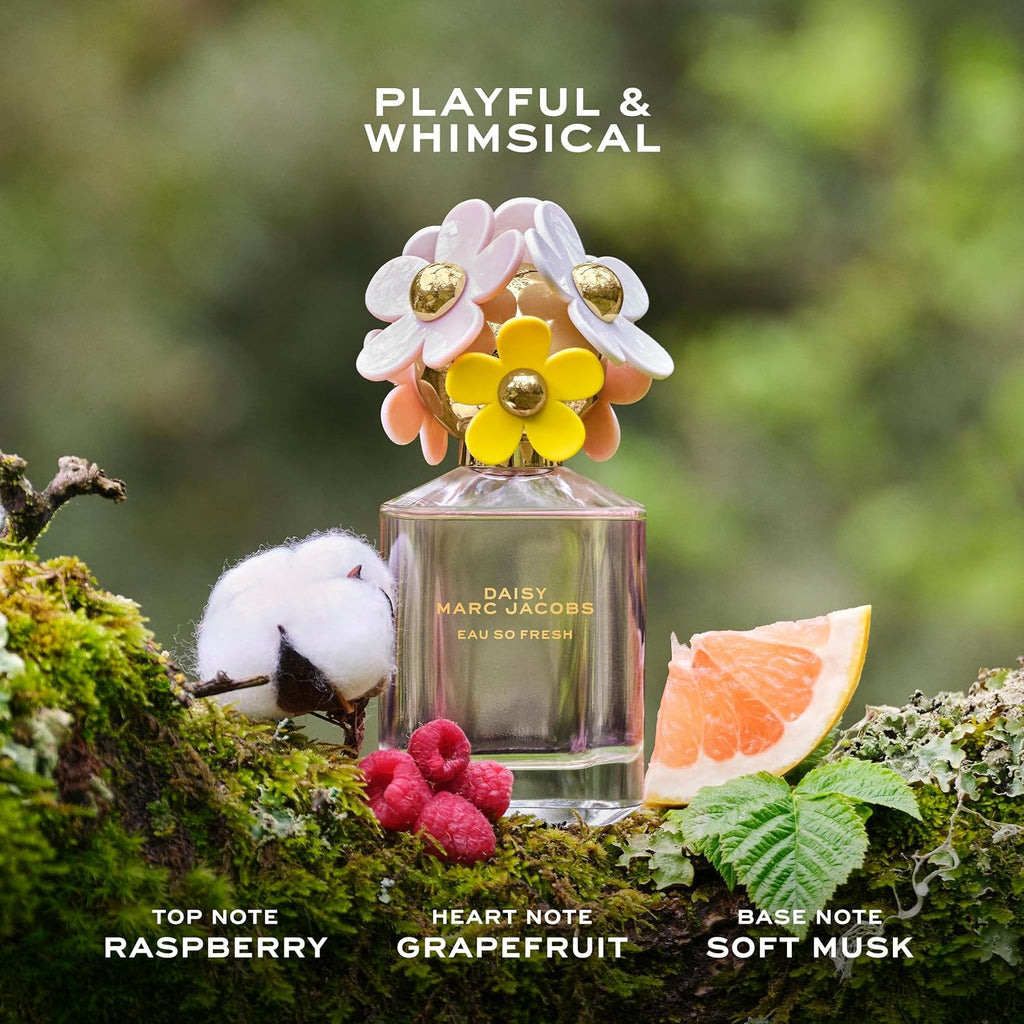 Marc Jacobs Daisy Eau So Fresh Eau de Toilette – Fresh Floral Women's Perfume – With Notes of Raspberry, Wild Rose, Grapefruit & Soft Musks