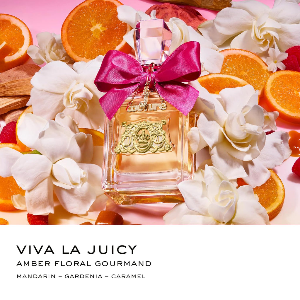 Juicy Couture Viva La Juicy Eau De Parfum, Women's Perfume with Notes of Mandarin, Gardenia & Caramel, Floral & Sweet Perfume for Women, EDP Spray