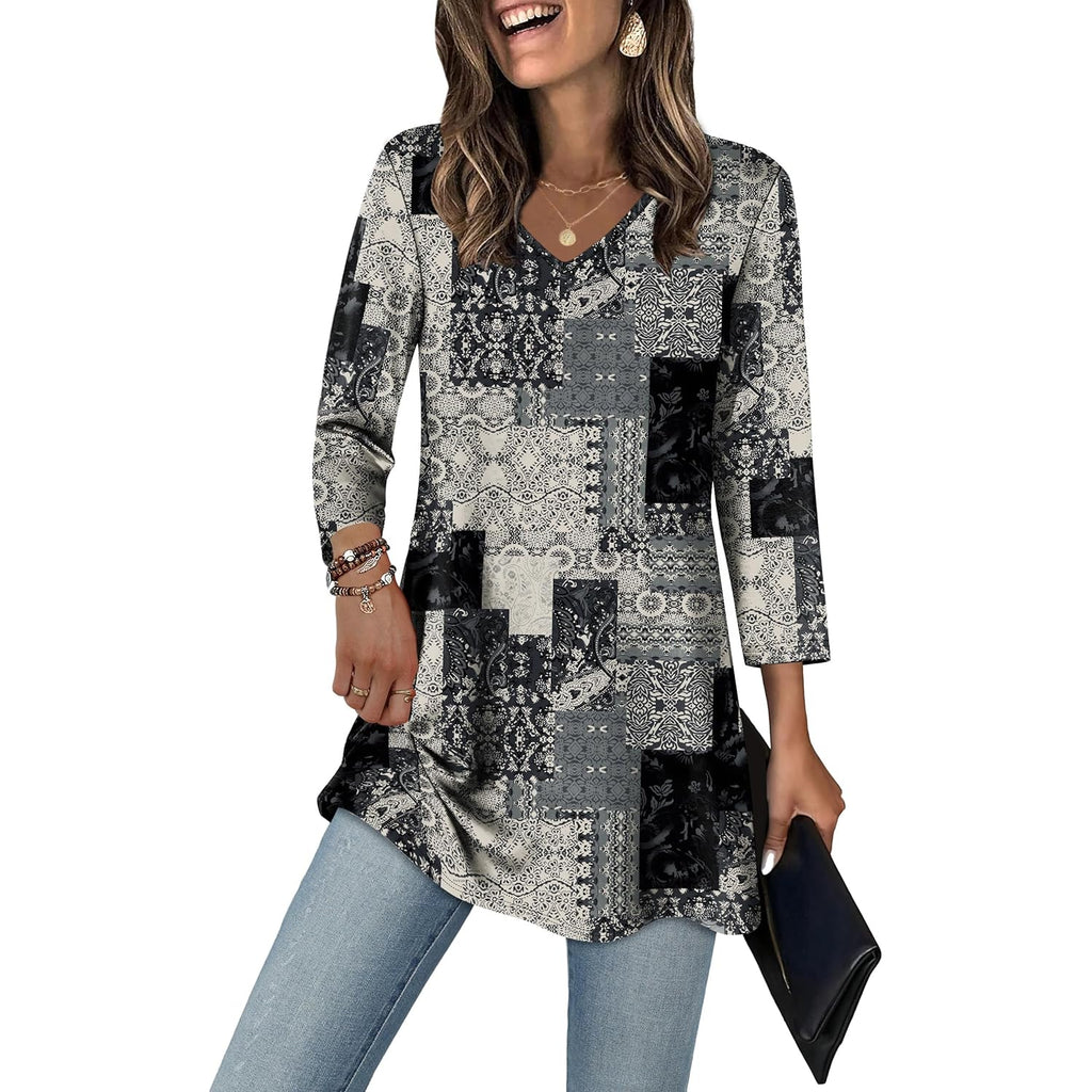 Women's Leggings Fit Plus Tunic Top Floral